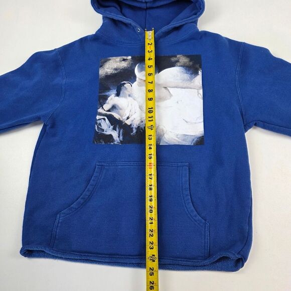 Revenge Gallery Dept Heavens Hoodie Blue Graphic Print Size Medium - Picture 7 of 14